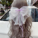 Japanese Soft Girl Lolita Sweet Bow Hairpin Ponytail Hairpin Female Top Clip Headdress