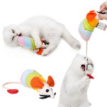 Rainbow Mouse Pet Tease Cat Plush Bite Resistant Toy