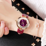 GUOU Will Turn The New Quicksand Rhinestone Belt Waterproof Ladies Watch Ladies Fashion Watch Wholesale