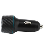 DC 12‑24V Car Charger 95W USB PD Dual Port Fast Charging Carbon Fiber Style Cigarette Lighter Charger Adapter for Car Truck 