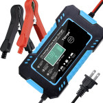 Intelligent Pulse Repair Charger Car Motorcycle Battery Charger 12V For Auto Moto Lead Acid AGM Gel VRLA Smart Charging Digital LCD Display