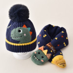 Children's Hat Baby Wool Earmuffs Hat Scarf Suit