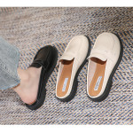 Spring And Autumn Single-layer Shoes Slip-on Toe Semi Slipper Women's Outdoor Vintage Soft Bottom Slippers Women