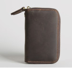 Retro Leather Hand-held Short Key Bag