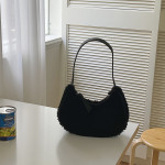 Simple Women's Plush Handheld Shoulder Bag