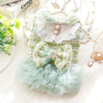 Dog Clothes Cat Princess Skirt Small Fragrant Wind Pengpeng Gauze Skirt Small Dog