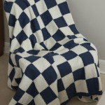 Checkerboard Lamb Fleece Casual Sofa Blanket