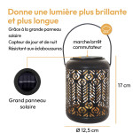 Iron Circular Solar Lamp