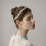 Golden Leaf Beaded Bridal Wedding Hair Ornament