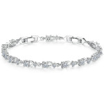 New Copper Plated Platinum Zircon Bracelet Is Popular And Adjustable