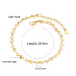 Stainless Steel Anklet Chain Foot Ornaments Female Casual Retro Travel Beach Anklet