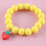 Children's Set Simple And Lovely Fruit Soft Pottery Frosted Beads Bracelet