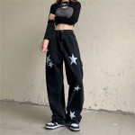 Straight New Korean Version Of The Retro High Waist Wide Leg Dad Long Pants