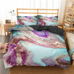 Modern Marble Texture 3D Digital Printing Quilt Cover Pillowcase