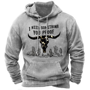 Men's Street Trend Digital Print Hoodie