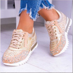 Single shoes casual rhinestone fashion foreign trade plus size ladies sports running shoes