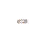 Fantasy Rainbow Zircon Inlaid Graceful Personality Ring