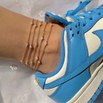 Blue Flower Summer Beach Wind Anklet