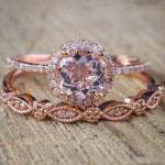 18k Rose Gold Ring In Europe And America