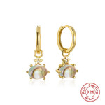 Summer Crystal Fresh Colorful Stone Earrings