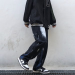 Harajuku-Style Tie-Dye Gradient Splattered Straight High-Rise Jeans