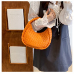 Woven Tote Cute Solid Color Fashion All-match Handbag