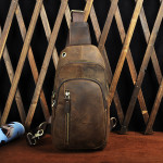 Crazy Horse Leather Cowhide Men's Vintage Bag