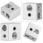 20x20x13mm Aluminum MK10 Extruder Hotend Heater Block M7 Thread Heatbreak for 3D Printer