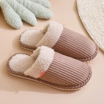 Winter Warm Non-slip Ladies Home Comfortable Corduroy Slippers Women