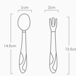 Baby Training Fork Spoon Twist Spoon Children's Tableware Set