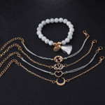 Fashion Trend Moon Earth Lotus Peach Heart Bracelet