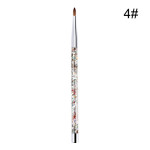 7 Sizes Nail Art Brush For Acrylic Powder Nylon Manicur