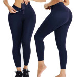 Fashion Ladies Simple Double Breasted Yoga Tights