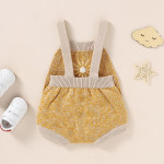 Autumn New Baby Embroidered Strap Knitted Jumpsuit