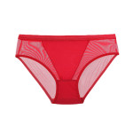 Women's Briefs Low Waist Mesh Pure Color Transparent Underwear