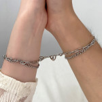 Ins Tide Niche Design Double Splicing Magnetic Love Bracelet