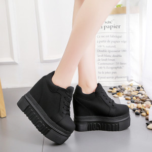 Super High Heel Round Toe Embroidered Canvas Women's Fashion Shoes