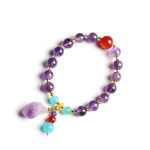 Natural Lavender Amethyst Original Stone Bracelet