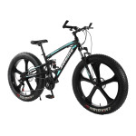 26-Inch 21-Speed​​High-Carbon Steel Frame, Beach And Snow Fat Tire Mountain Bike