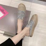 Trendy Korean Fashion Wild Fisherman Rhinestone Pearl Flat Half Drag