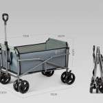 Outdoor Camping Trolley Fishing Pull Trailer Storage