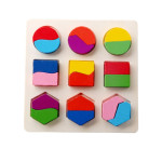 Children's Shape Recognition Board Educational Toys Montessori Puzzle Equal Points 3D Puzzle Model Puzzle