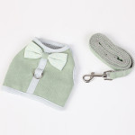 Solid Color Pet Bowknot Mesh Plain Chest Back