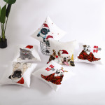 Pet Printing Christmas Peach Skin Fabric Pillow Cover