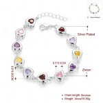 Women's Love Shaped Zircon Bracelet