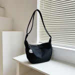 One Shoulder Bag Simple Solid Color Dumpling Vintage