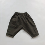 Children's Solid Color Casual Pants Casual Literary Style Elastic