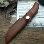 Outdoor Survival Knife With Mahogany Handle