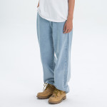 Vintage Skateboarding Hip Hop Loose Straight Oldschool Washed Jeans And Trousers