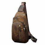 Crazy Horse Leather Cowhide Men's Vintage Bag